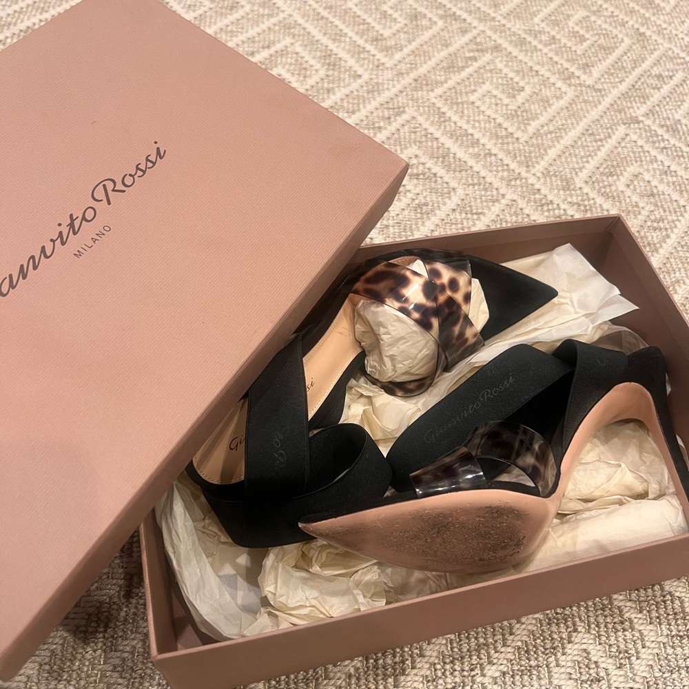 Gianvito Rossi Black and Brown Heels - Picture 8 of 9